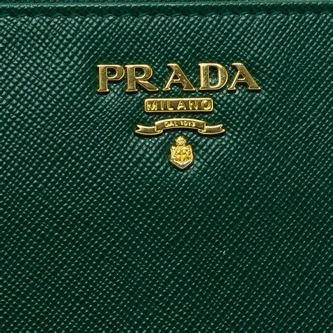 prada saffiano dark green